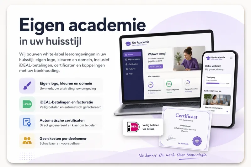 Eigen academie in uw huisstijl